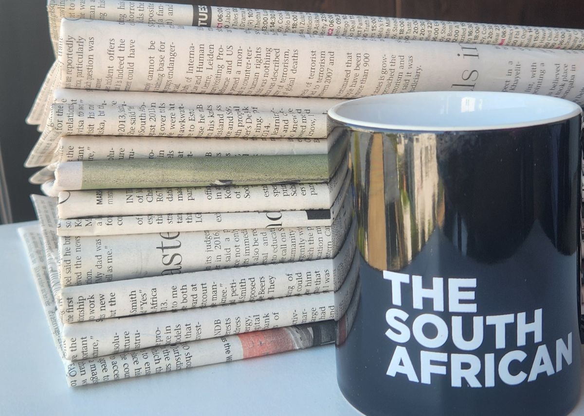 Newspaper front pages.